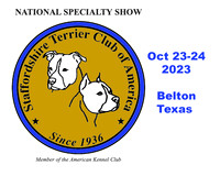 Staffordshire Terrier National Specialty Belton Oct 2023